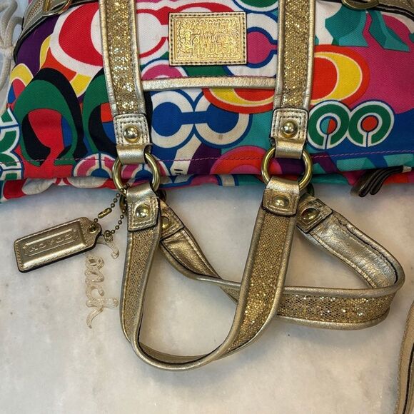 Coach Poppy Pop C Spotlight Multicolor Tote Shoulder Handbag - Picture 10 of 16